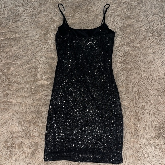 Lucy In The Sky, Black slip dress. XS - Picture 2 of 3